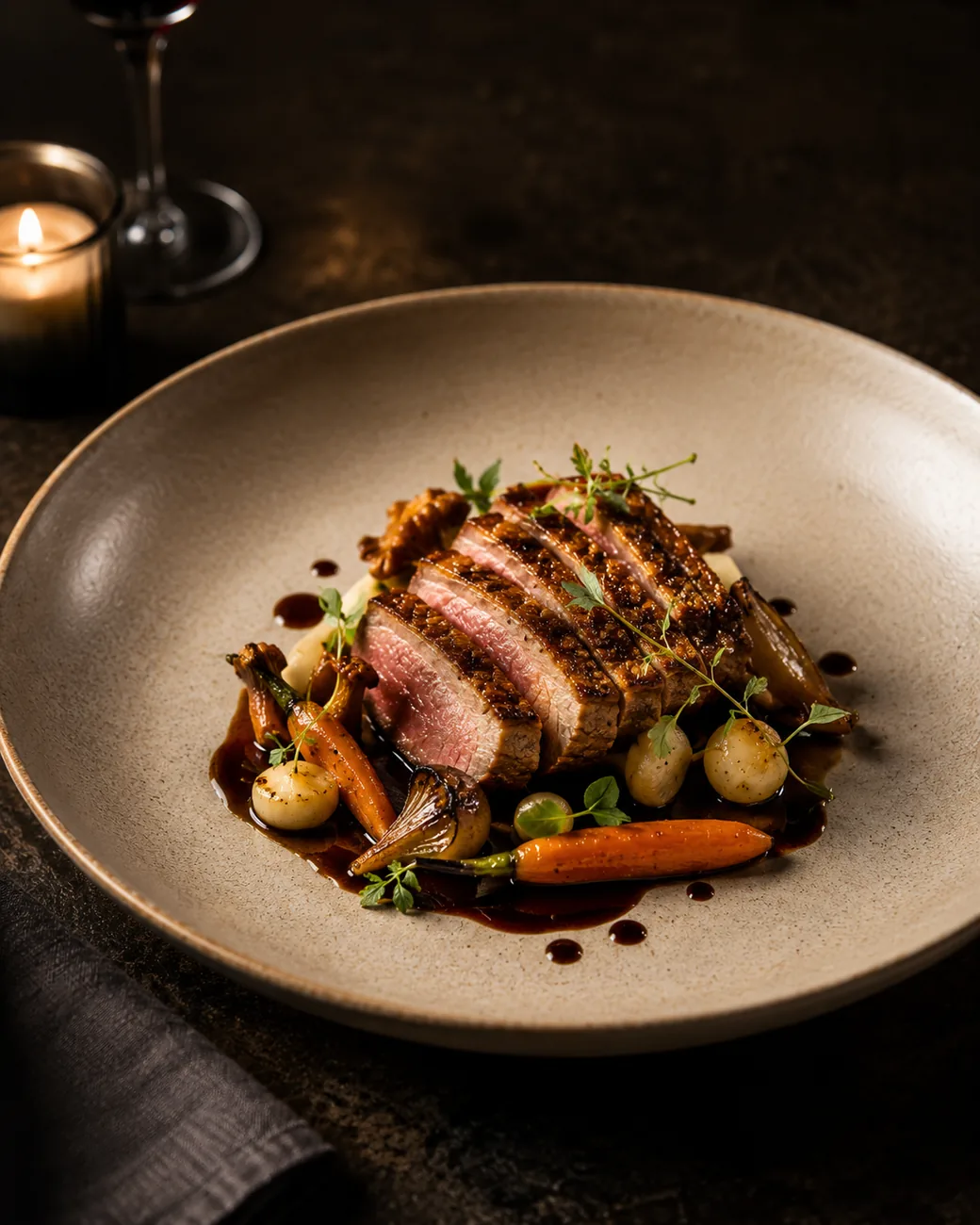 AI-generated food photography for restaurant menus
