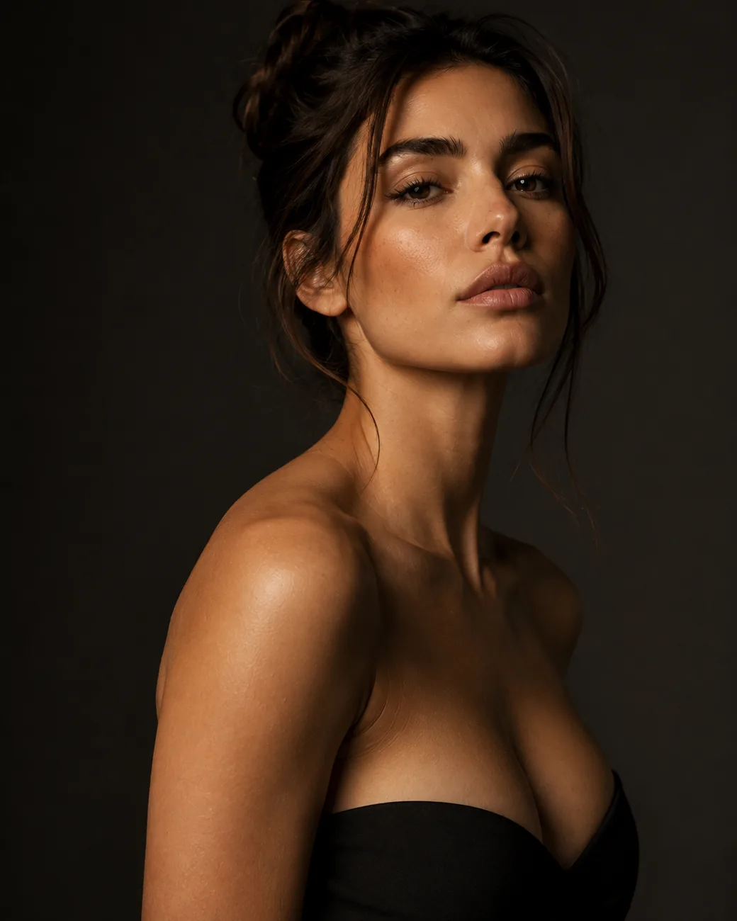 AI-generated beauty editorial portrait