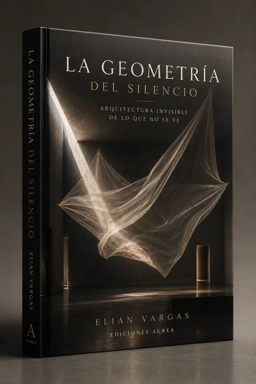 Book cover design for La Geometría del Silencio, Elian Vargas